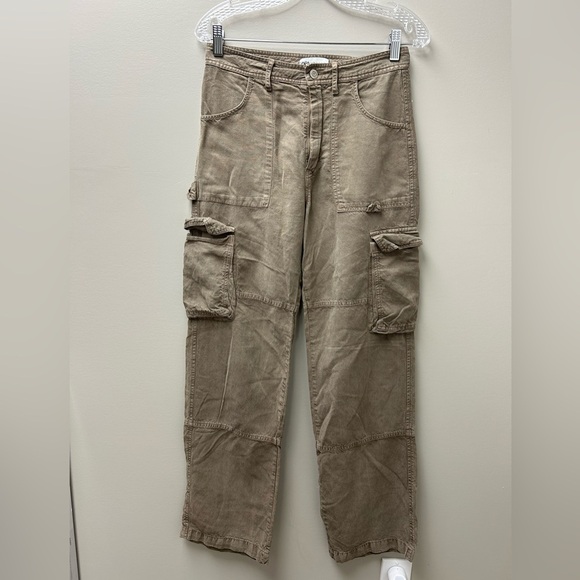 Zara Low Rise Cargo Pants - Picture 1 of 4